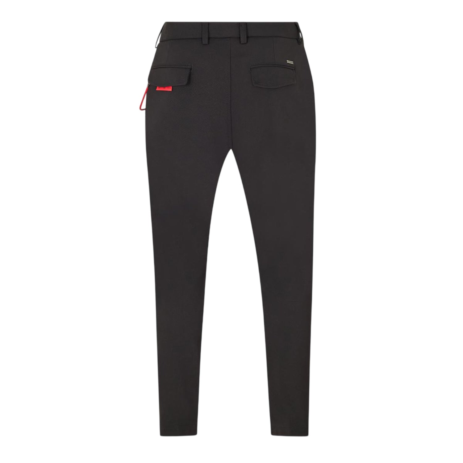 Black - Back - Hugo Mens Gason Chain Detail Slim Chinos