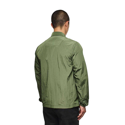 Green - Back - Weekend Offender Mens Nylon Overshirt