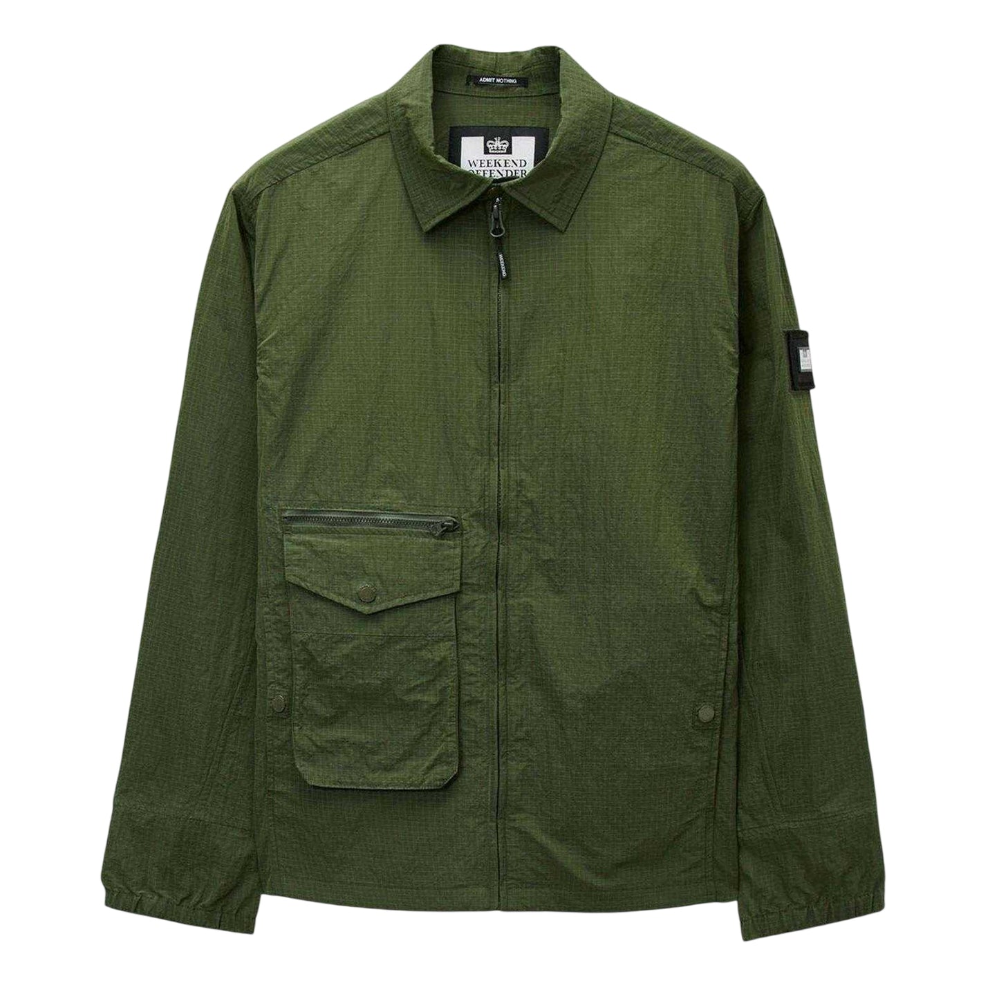 Green - Front - Weekend Offender Mens Nylon Overshirt
