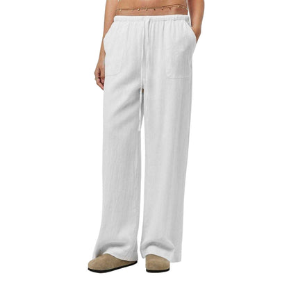 White - Lifestyle - Nobody´s Child Womens-Ladies Lightweight Wide Leg Trousers