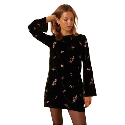 Black - Front - Nobody´s Child Womens-Ladies Saravejo Embroidered Mini Dress