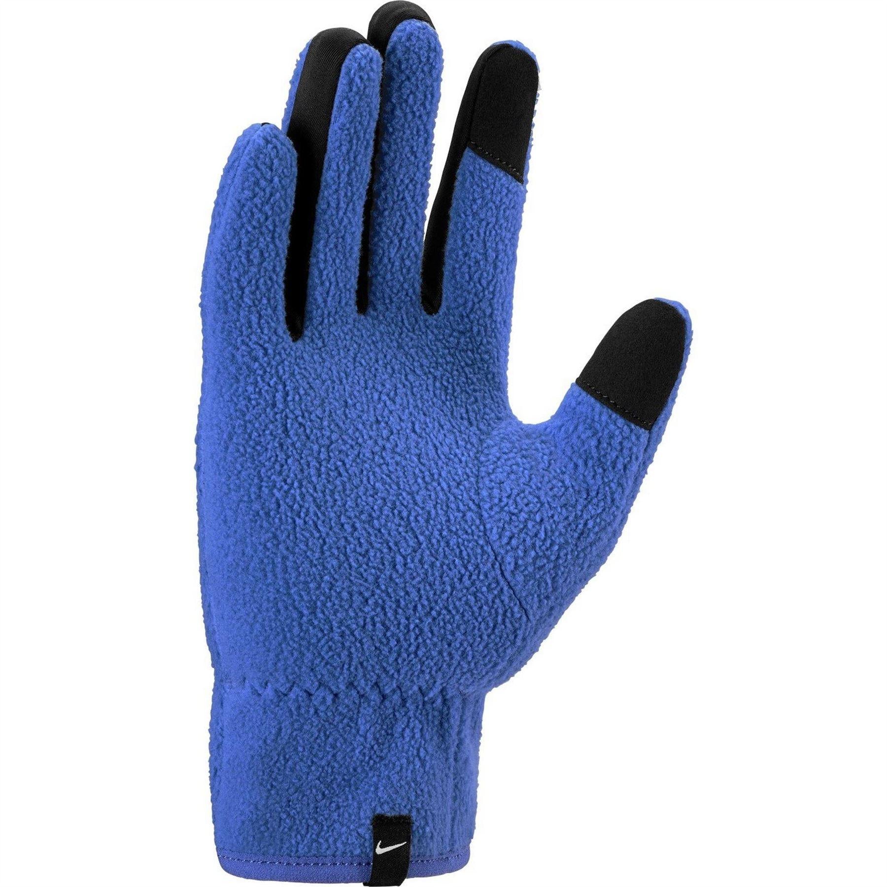 Blue-Black - Back - Nike Thermafit Fleece Winter Gloves