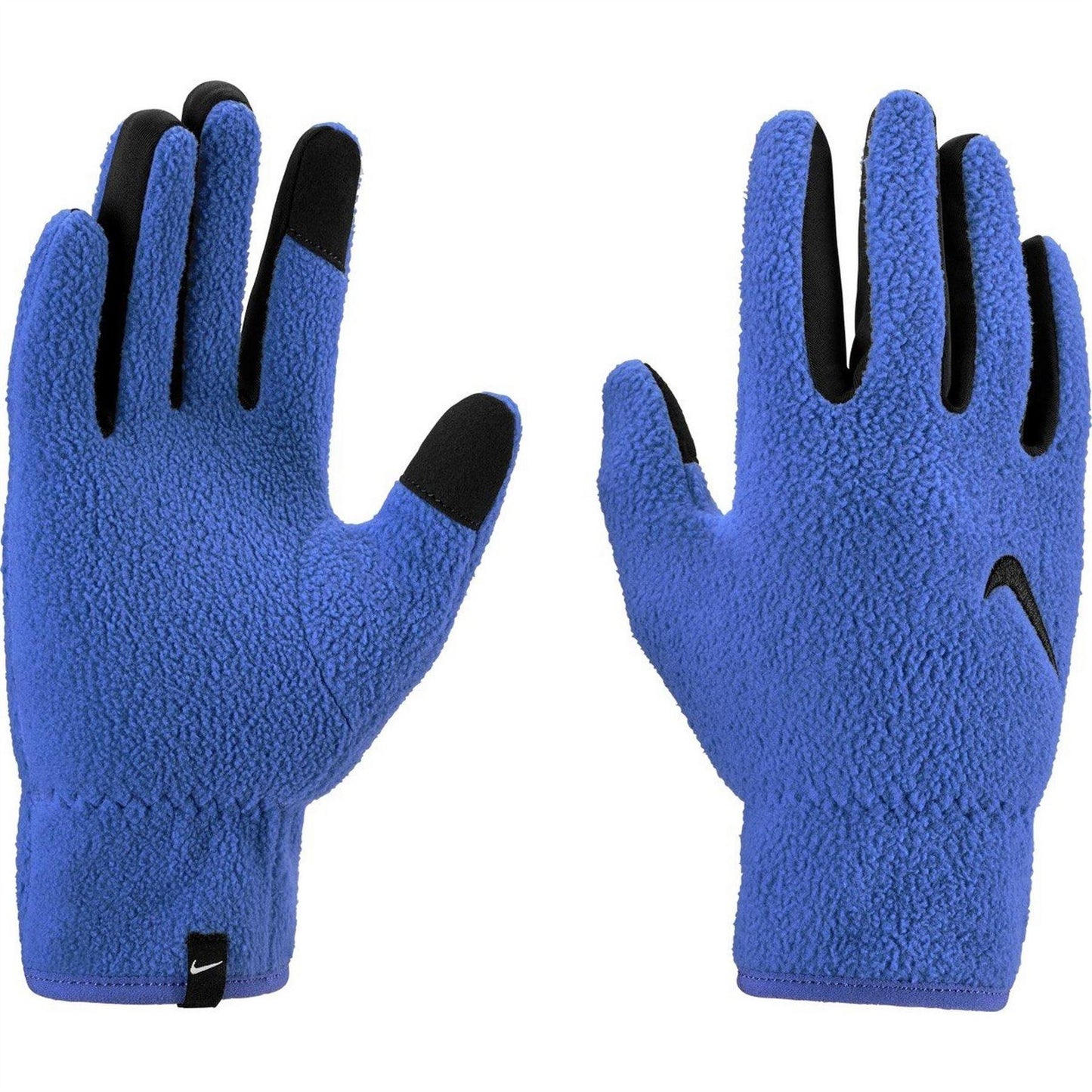 Blue-Black - Side - Nike Thermafit Fleece Winter Gloves