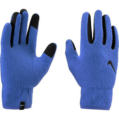 Blue-Black - Side - Nike Thermafit Fleece Winter Gloves