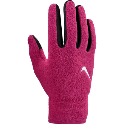 Beet-White - Front - Nike Thermafit Fleece Winter Gloves