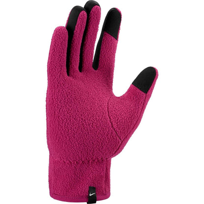 Beet-White - Back - Nike Thermafit Fleece Winter Gloves