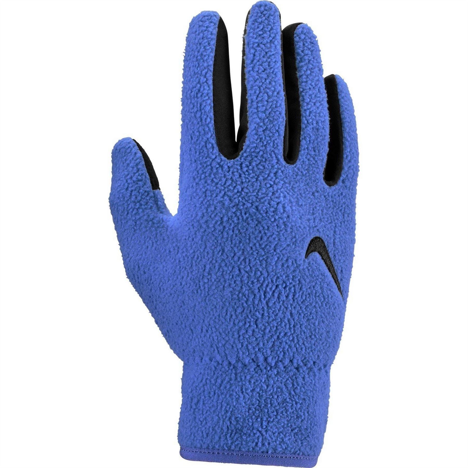 Blue-Black - Front - Nike Thermafit Fleece Winter Gloves