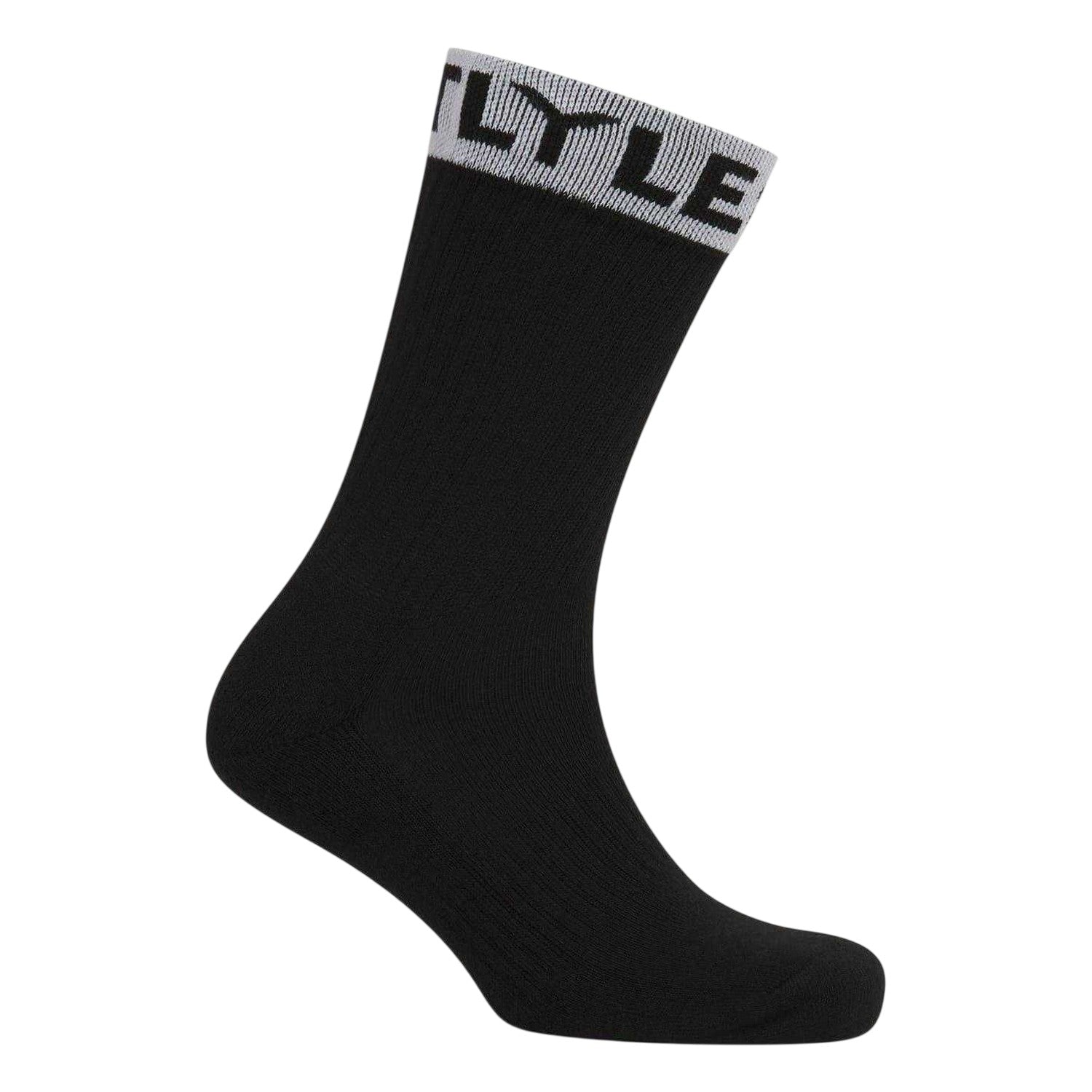 Black - Side - Lyle & Scott Mens Lettering Crew Socks (Pack of 3)