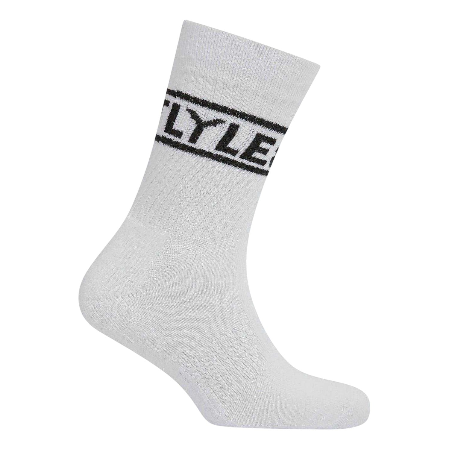 White - Back - Lyle & Scott Mens Lettering Crew Socks (Pack of 3)