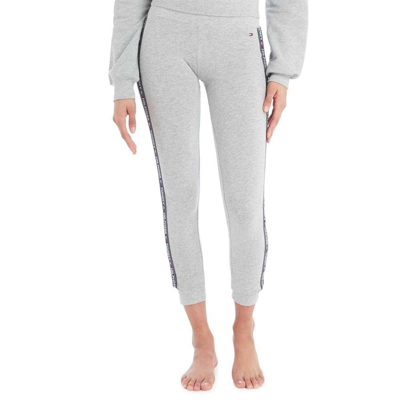 Grey - Side - Tommy Hilfiger Womens-Ladies Taped Leggings