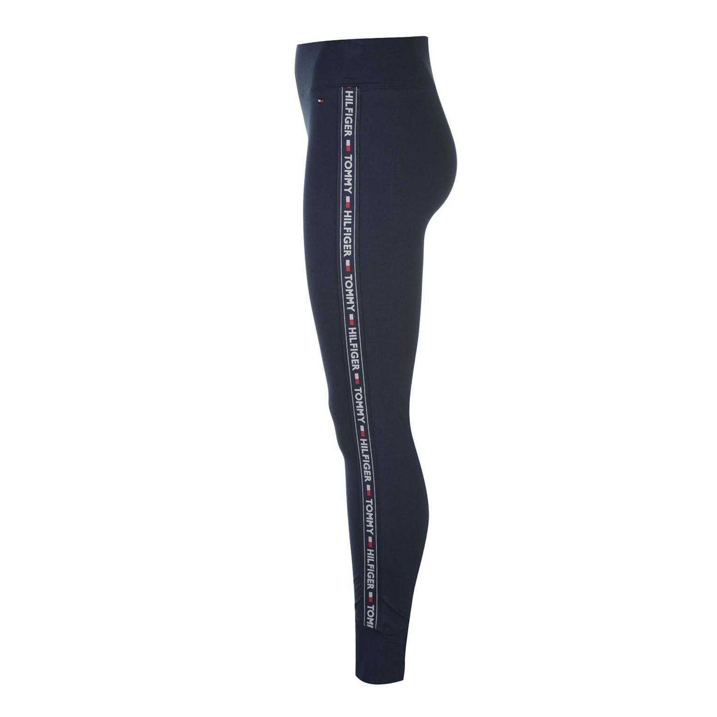 Navy - Side - Tommy Hilfiger Womens-Ladies Taped Leggings