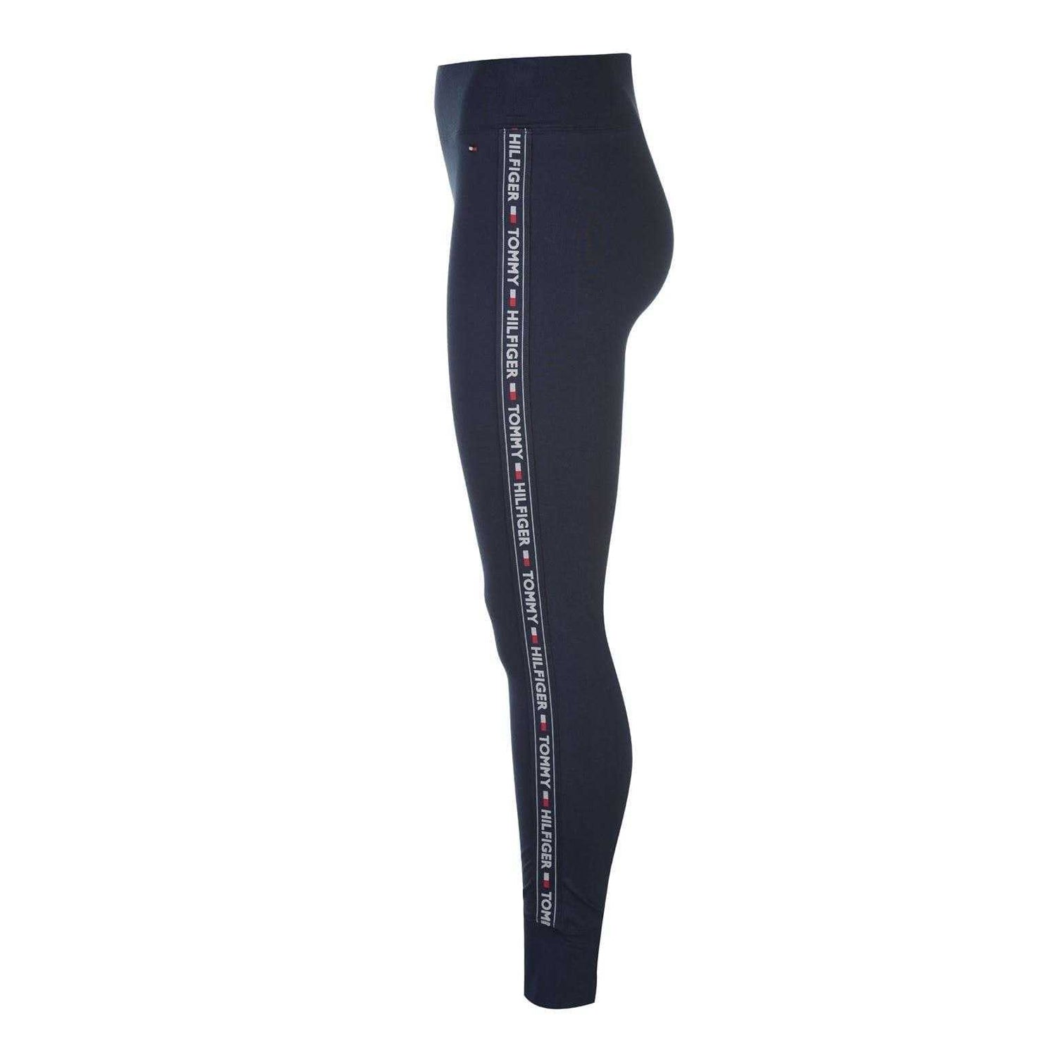 Navy - Side - Tommy Hilfiger Womens-Ladies Taped Leggings