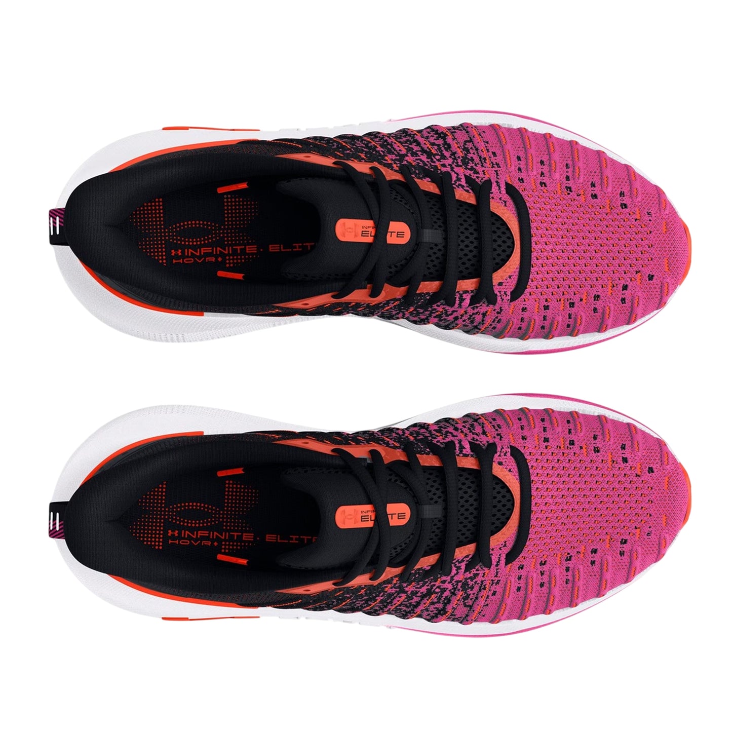 Black-Fire - Side - Under Armour Mens Infinite Elite Running Trainers