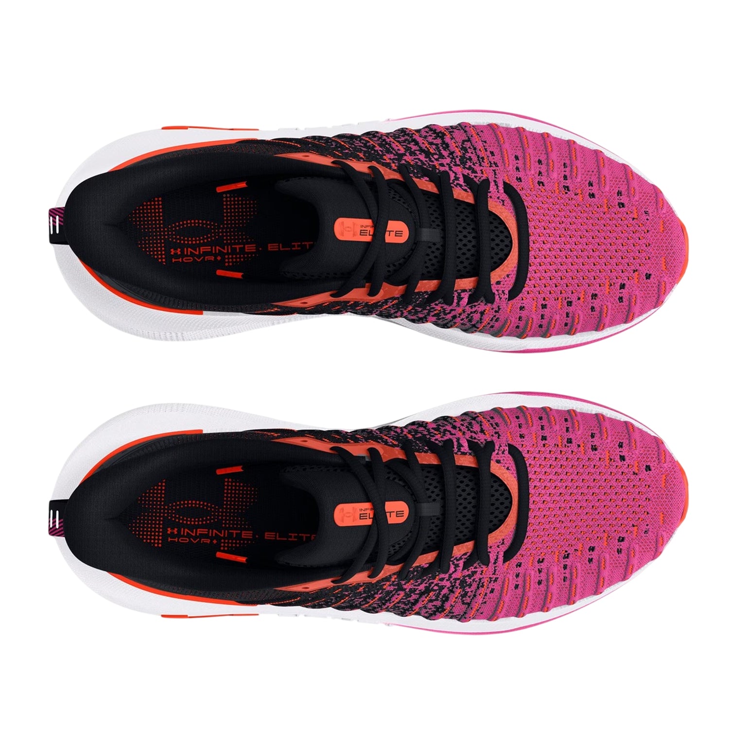 Black-Fire - Side - Under Armour Mens Infinite Elite Running Trainers