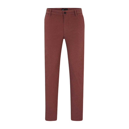 Brown - Front - Boss Mens Kane Flat Fronted Chinos