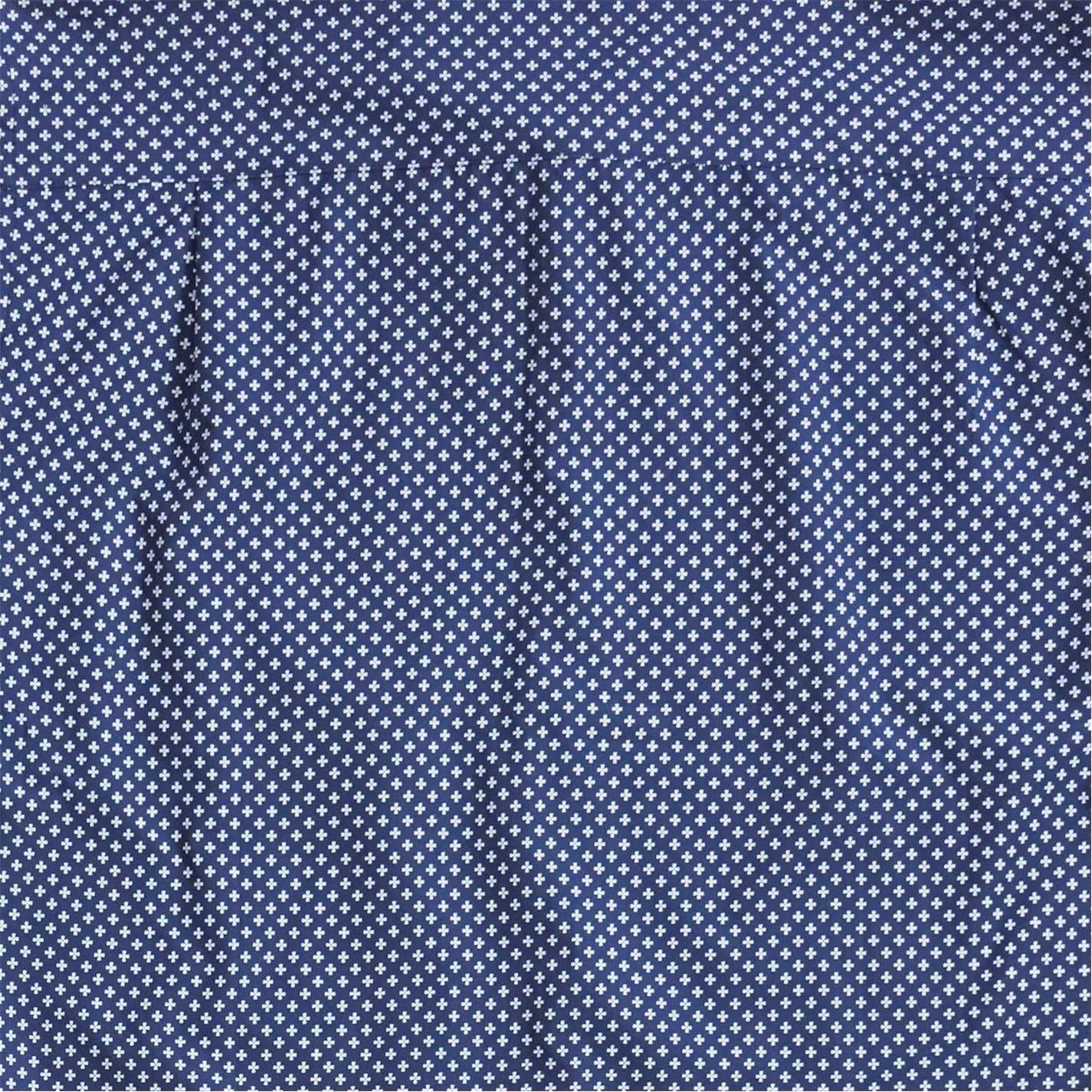 Navy-White - Lifestyle - Fabric Mens Poplin Short-Sleeved Shirt