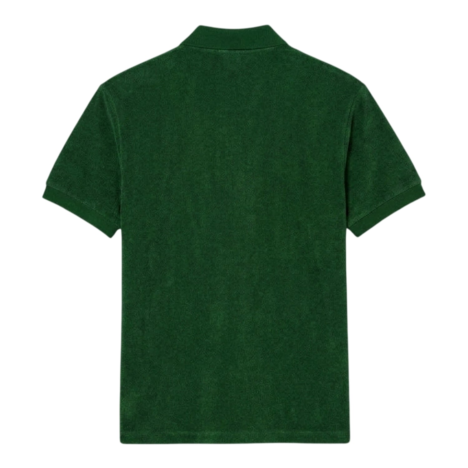 Green - Back - Lacoste Mens Roland-Garros Terrycloth Embroidered Polo Shirt
