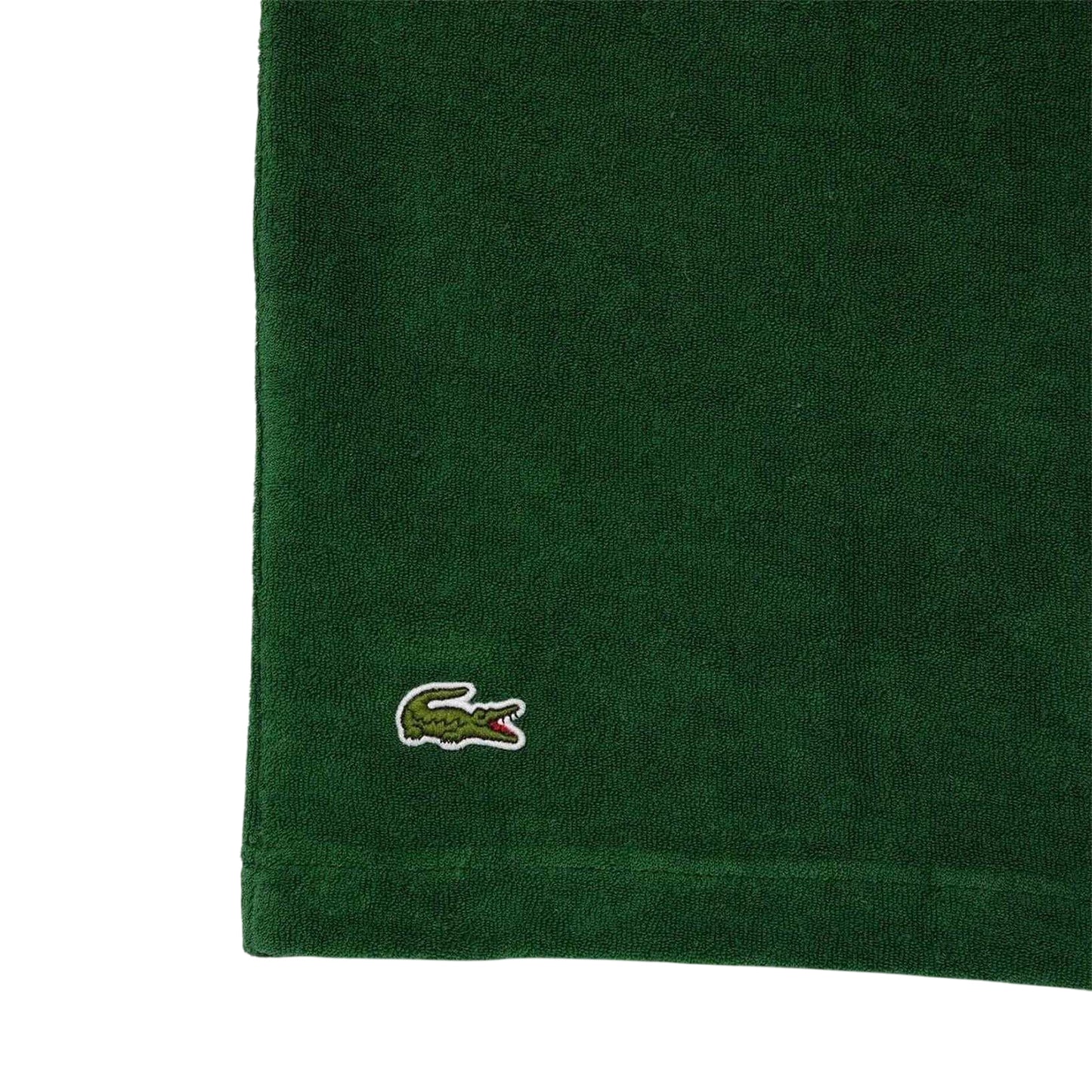 Green - Side - Lacoste Mens Roland-Garros Terrycloth Embroidered Polo Shirt
