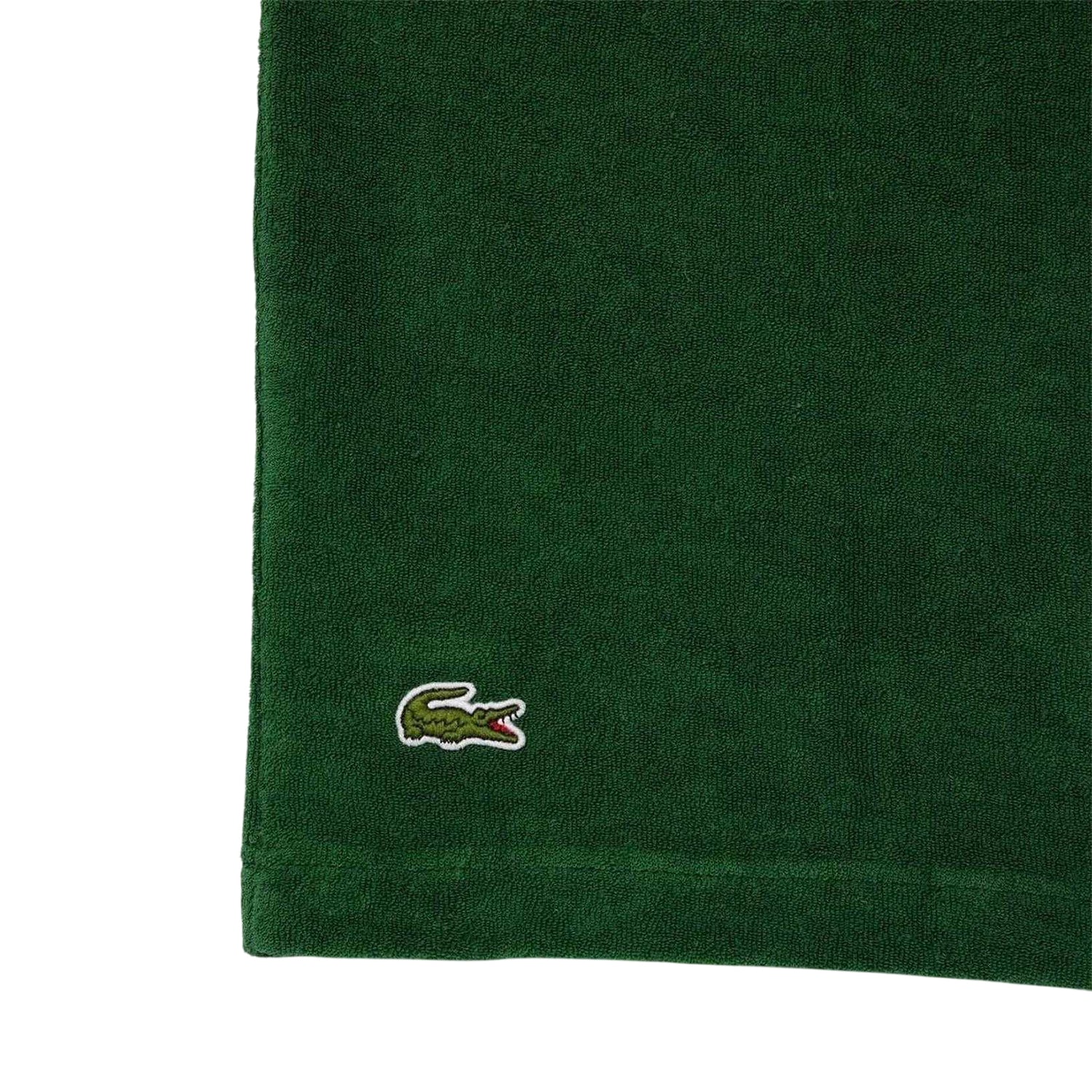 Green - Side - Lacoste Mens Roland-Garros Terrycloth Embroidered Polo Shirt