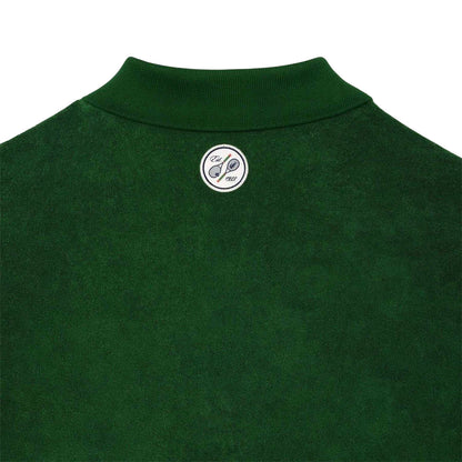 Green - Pack Shot - Lacoste Mens Roland-Garros Terrycloth Embroidered Polo Shirt