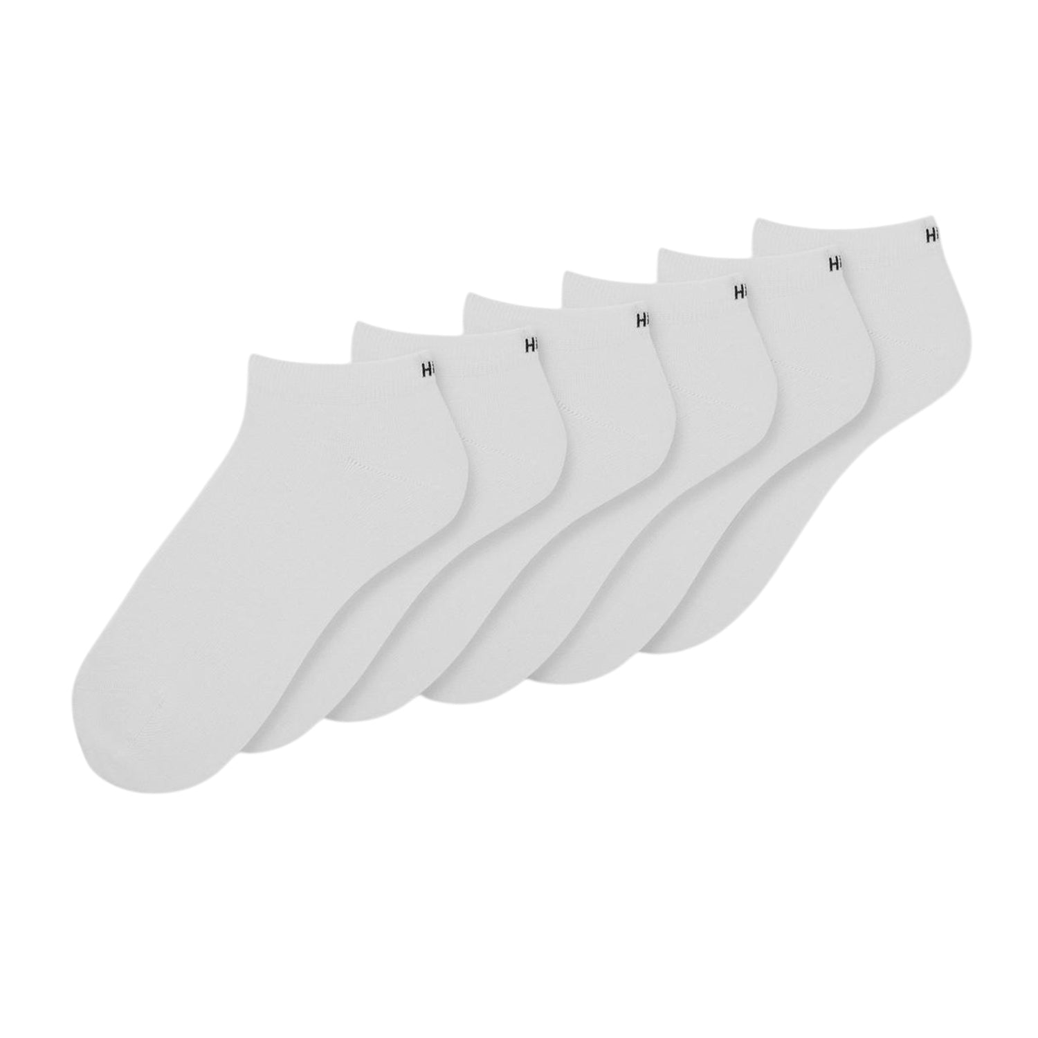 White - Back - Hugo Unisex Adult No-Show Socks (Pack of 6)