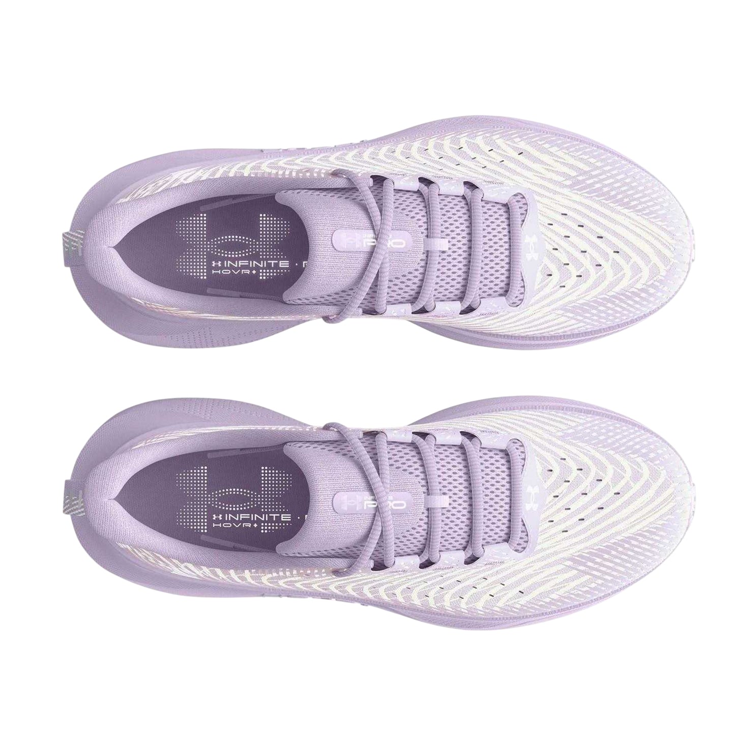 Purple - Side - Under Armour Womens-Ladies Infinite Pro Patterned Cushioned Shoes