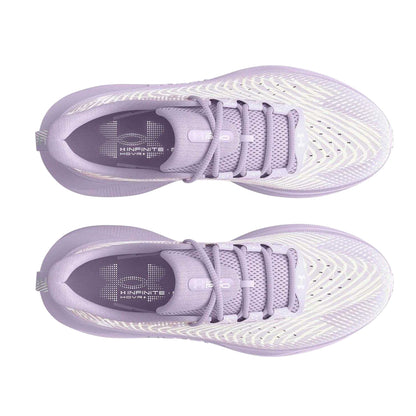 Purple - Side - Under Armour Womens-Ladies Infinite Pro Patterned Cushioned Shoes