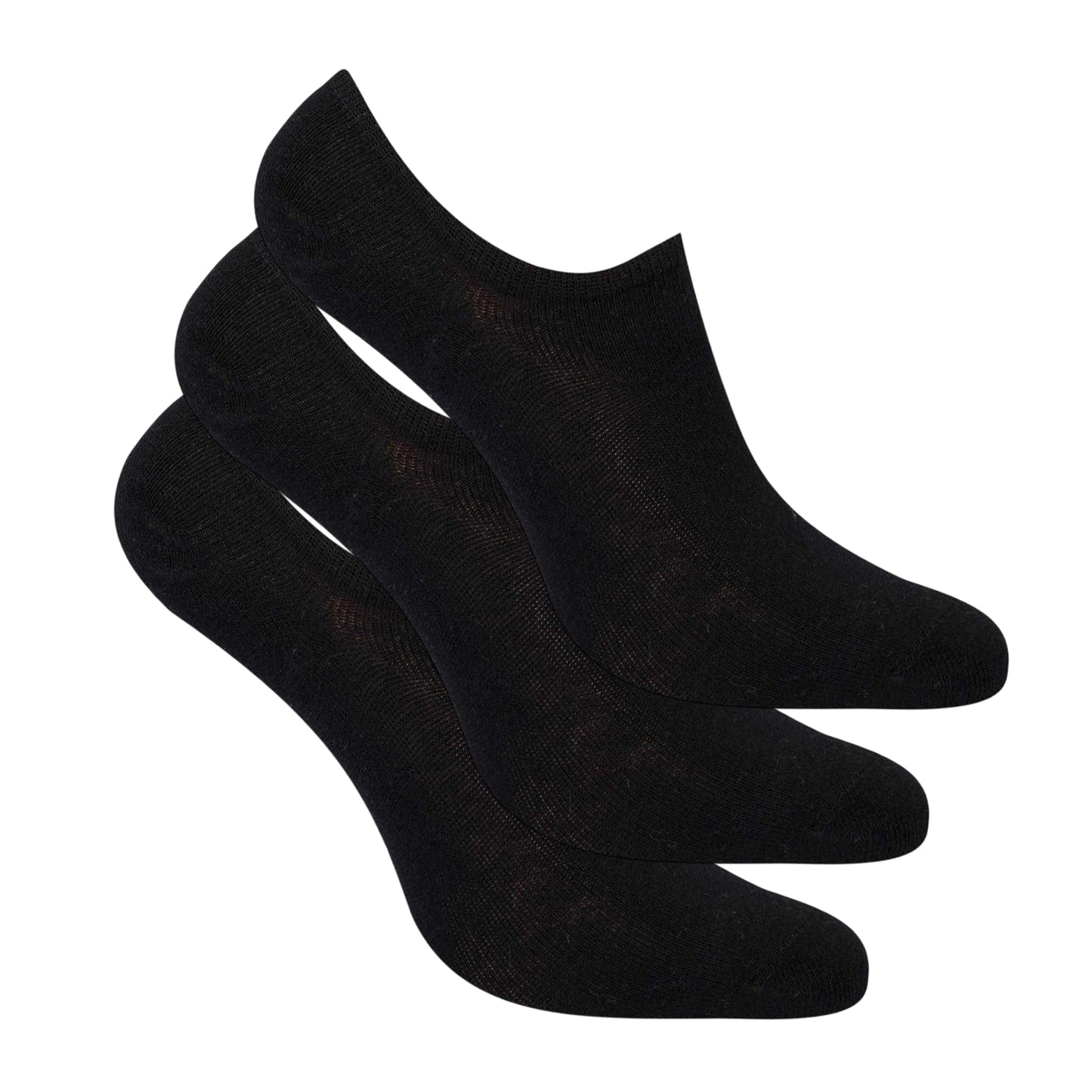 Black - Front - Pringles Womens-Ladies No-Show Socks (Pack of 3)