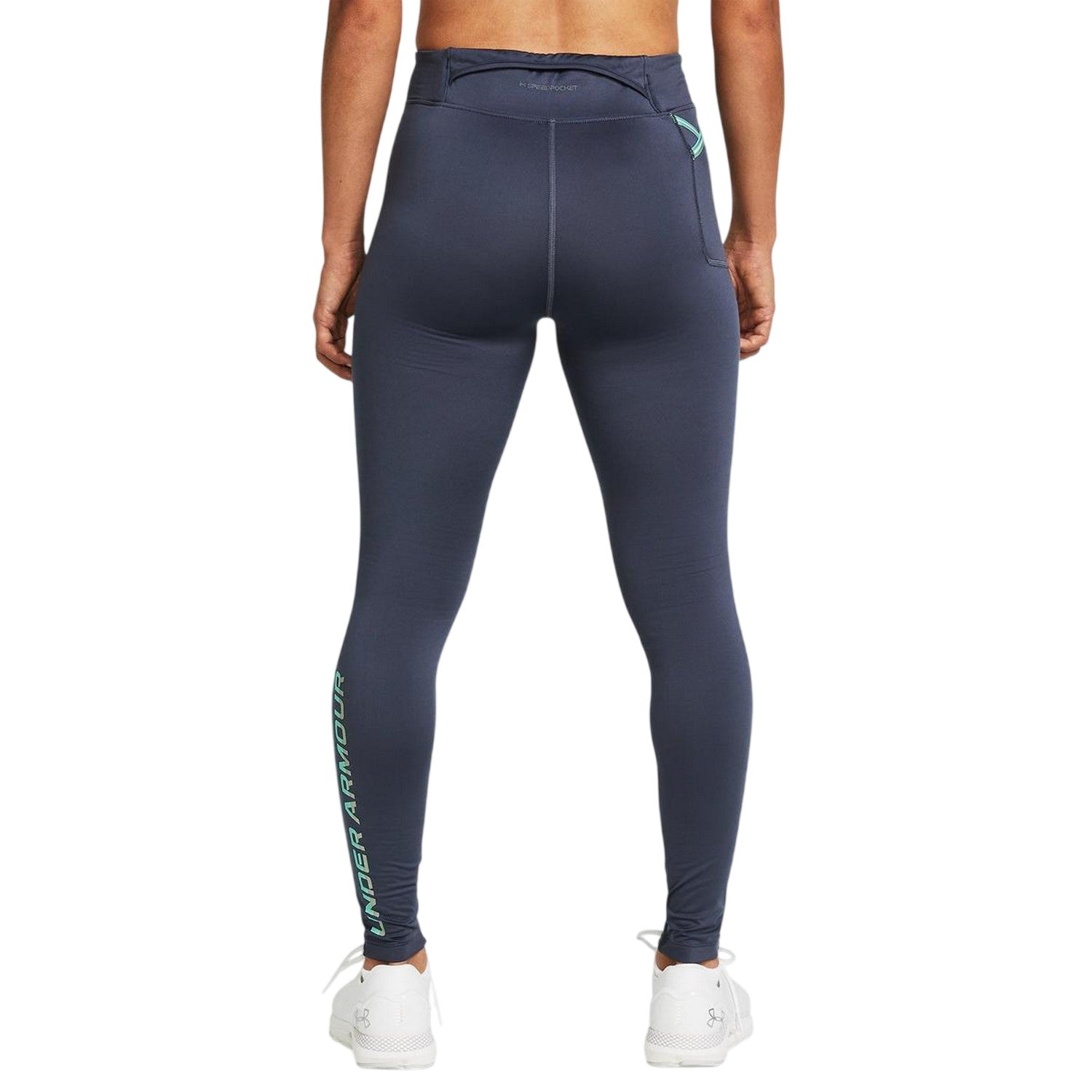 Grey - Lifestyle - Under Armour Womens-Ladies Qualifier Moisture Wicking Running Tights