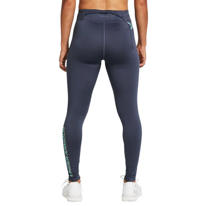 Grey - Lifestyle - Under Armour Womens-Ladies Qualifier Moisture Wicking Running Tights