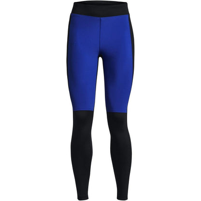 Black-Blue - Front - Under Armour Womens-Ladies Qualifier Moisture Wicking Running Tights