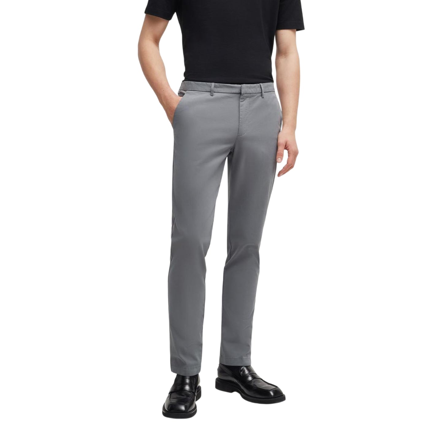 Light Beige - Side - Boss Mens Kaito Chinos