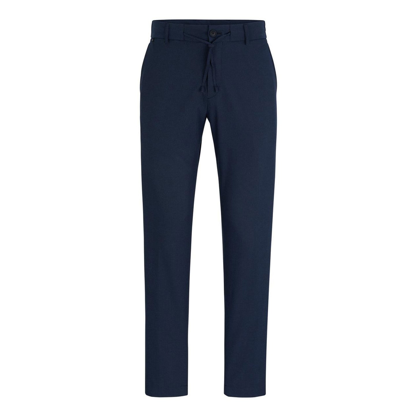 Dark Blue - Front - Boss Mens Genius Straight Leg Casual Chinos