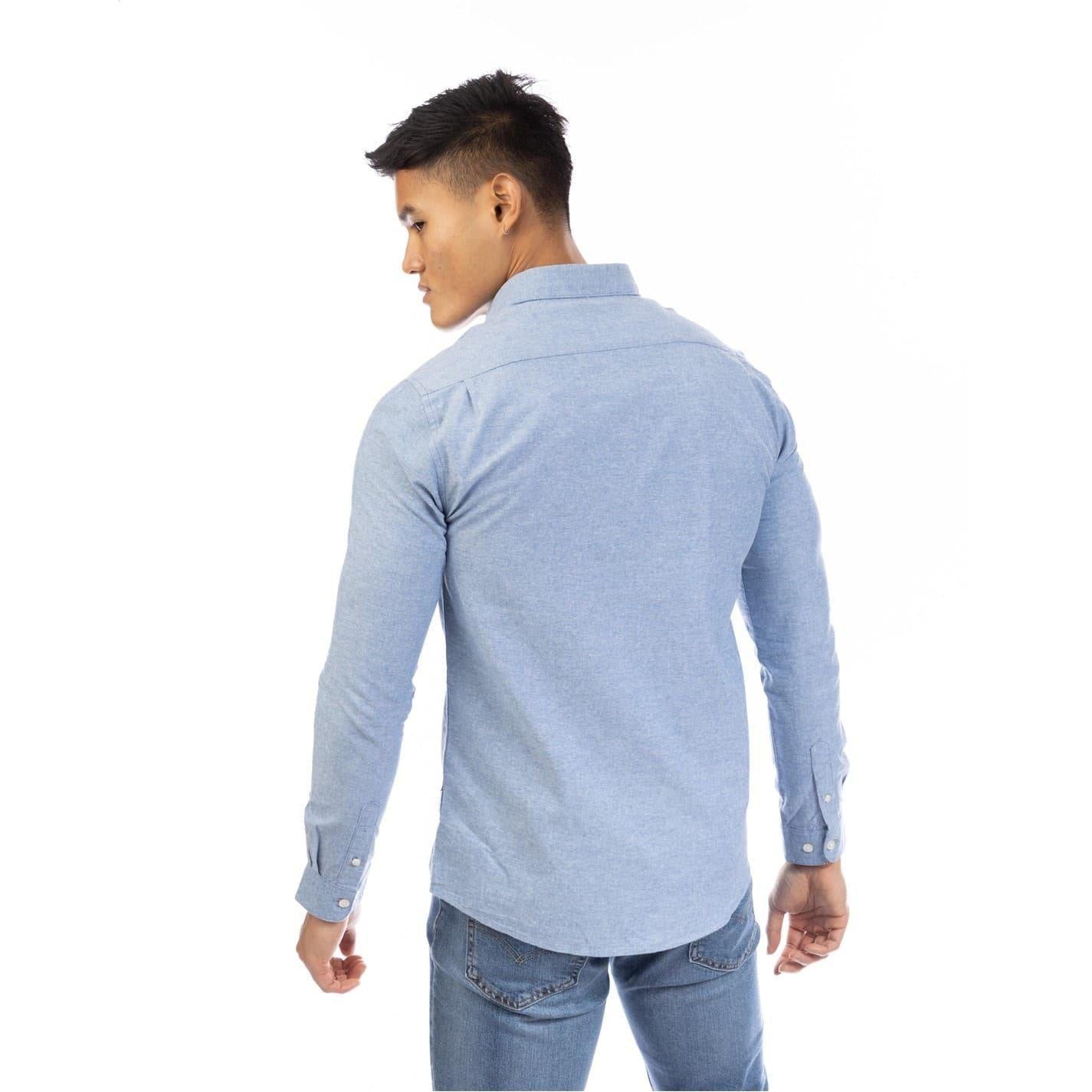 Indigo - Back - Peter Werth Mens Edward Slim Shirt