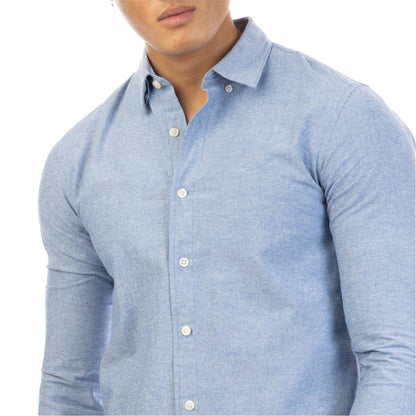 Indigo - Side - Peter Werth Mens Edward Slim Shirt
