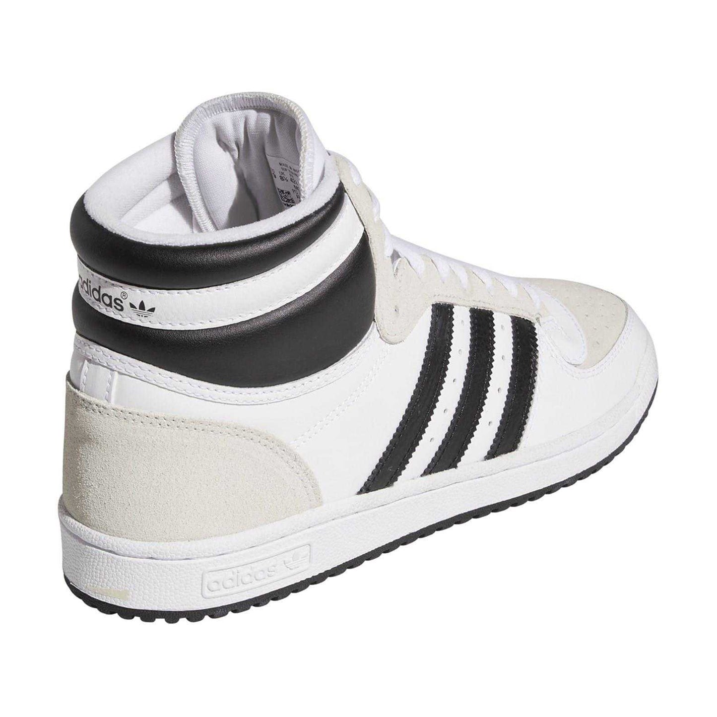 White - Back - Adidas Mens Top Ten Red Bulls Suede High Top Trainers