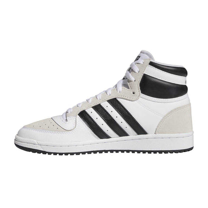 White - Side - Adidas Mens Top Ten Red Bulls Suede High Top Trainers