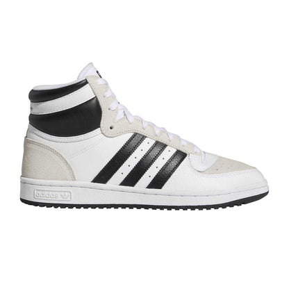 White - Front - Adidas Mens Top Ten Red Bulls Suede High Top Trainers