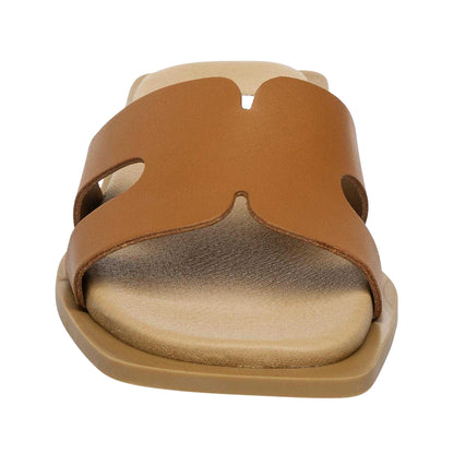 Cognac - Lifestyle - Steve Madden Womens-Ladies Hadyn Leather H-Strap Sandals