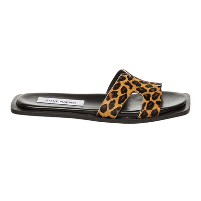 Leopard - Front - Steve Madden Womens-Ladies Hadyn Leather H-Strap Sandals