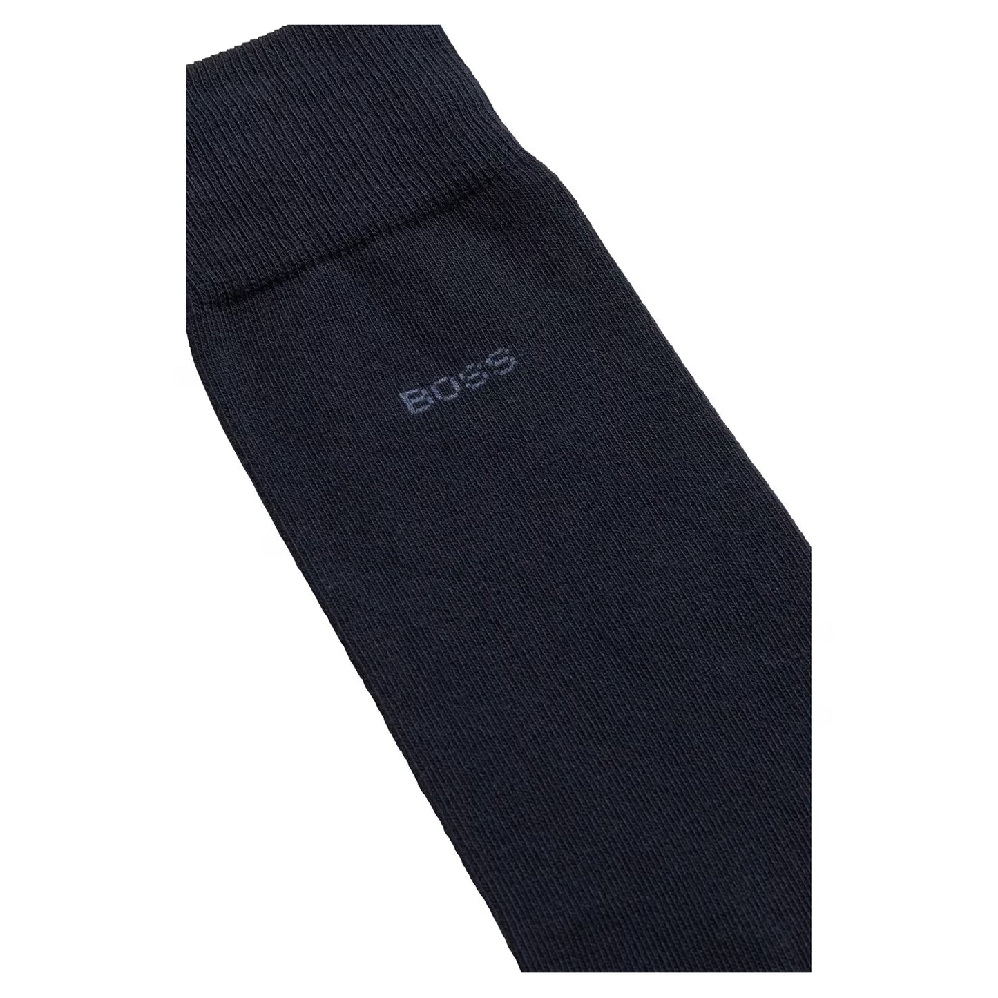 Navy - Back - Boss Mens Plain Socks (Pack of 2)