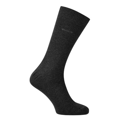 Charcoal - Back - Boss Mens Plain Socks (Pack of 2)
