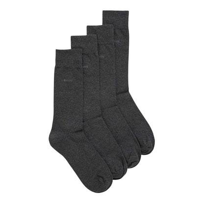 Charcoal - Side - Boss Mens Plain Socks (Pack of 2)