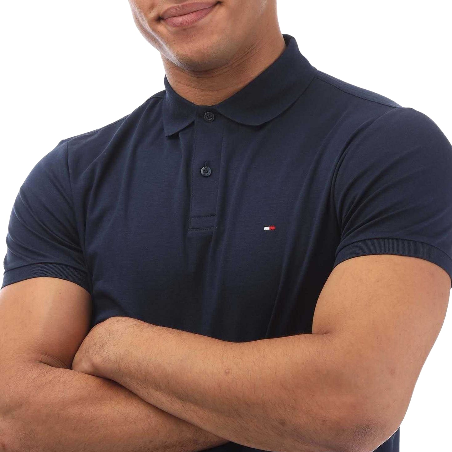 Blue - Side - Tommy Hilfiger Mens Regular Polo Shirt
