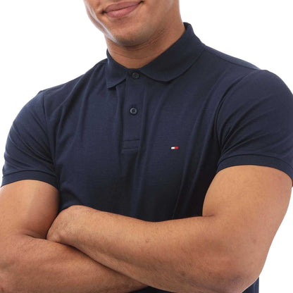 Blue - Side - Tommy Hilfiger Mens Regular Polo Shirt