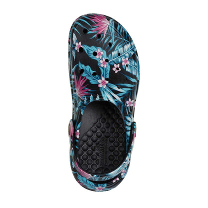 Black-Multicoloured - Lifestyle - Skechers Womens-Ladies Archfitwave Floral EVA Open Toe Sandals