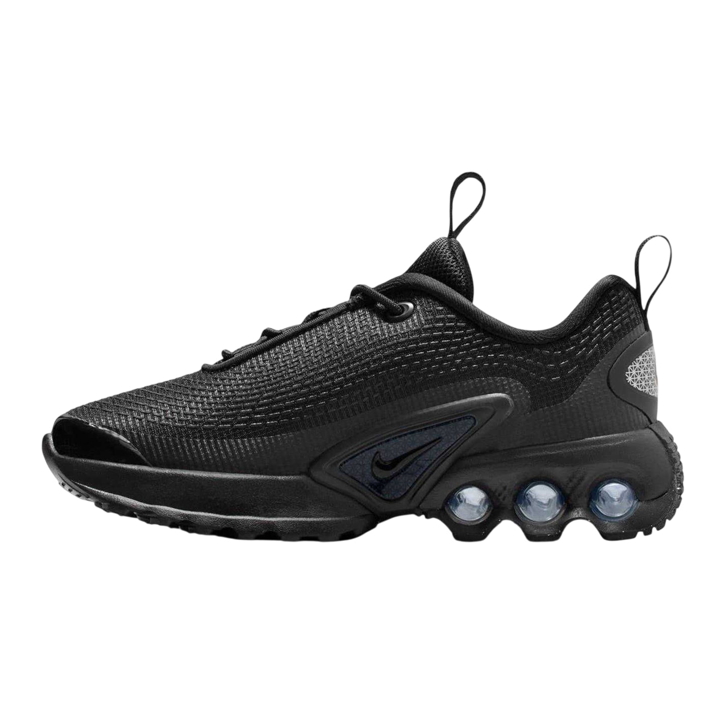 Triple Black - Side - Nike Childrens-Kids Air Max Mesh Trainers