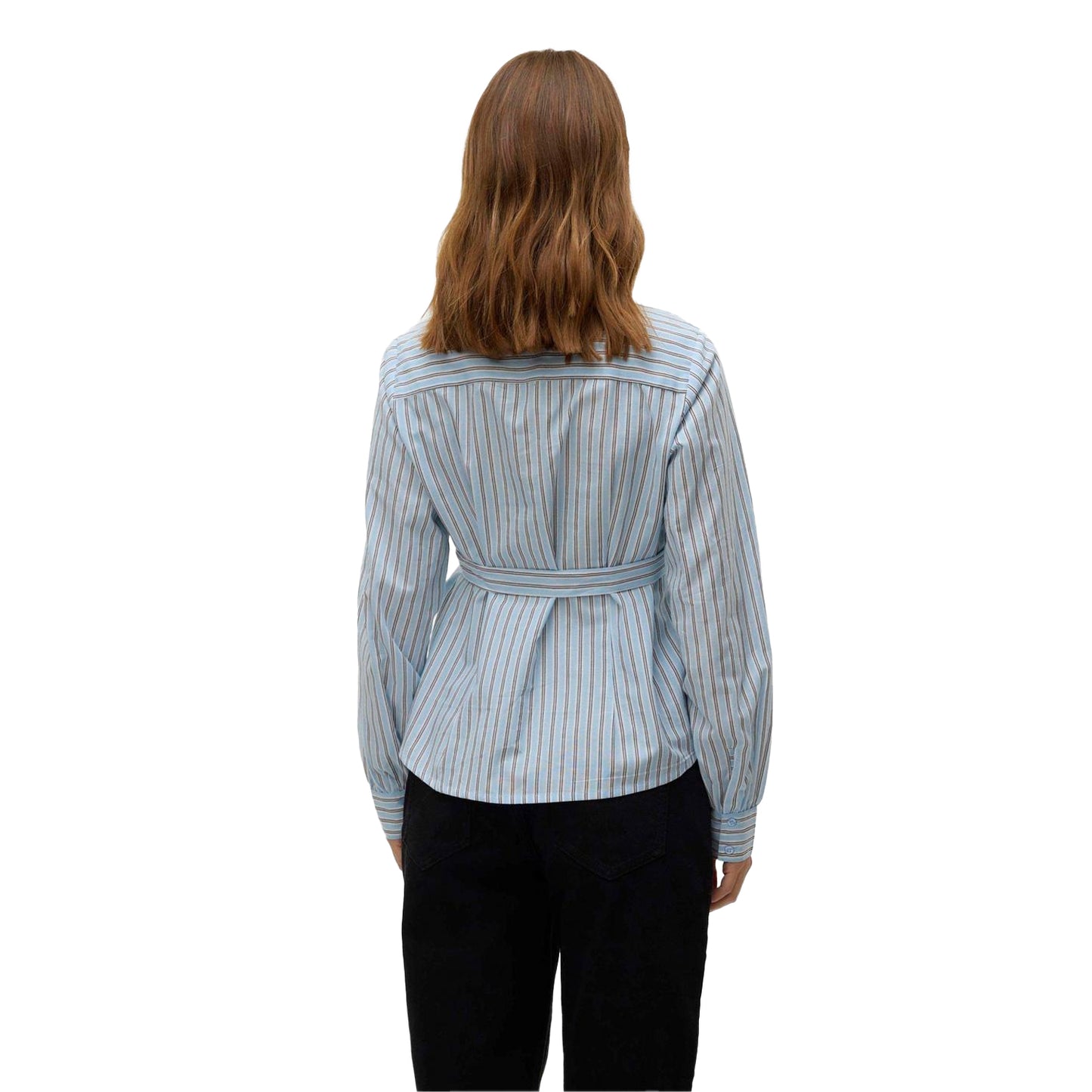 Snow White - Back - Mamalicious Womens-Ladies Vertical Stripe Maternity Shirt