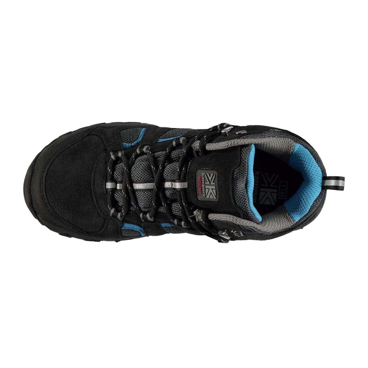 Black-Blue - Back - Karrimor Childrens-Kids Mount Waterproof Walking Boots