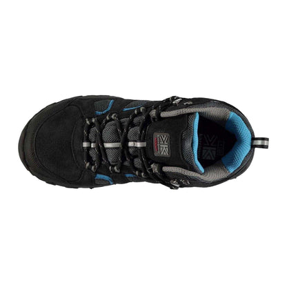 Black-Blue - Back - Karrimor Childrens-Kids Mount Waterproof Walking Boots